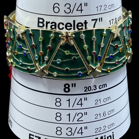 Holiday Lane Christmas Tree Bracelet Colorful Glam Festive Statement Jewelry - Picture 6 of 7